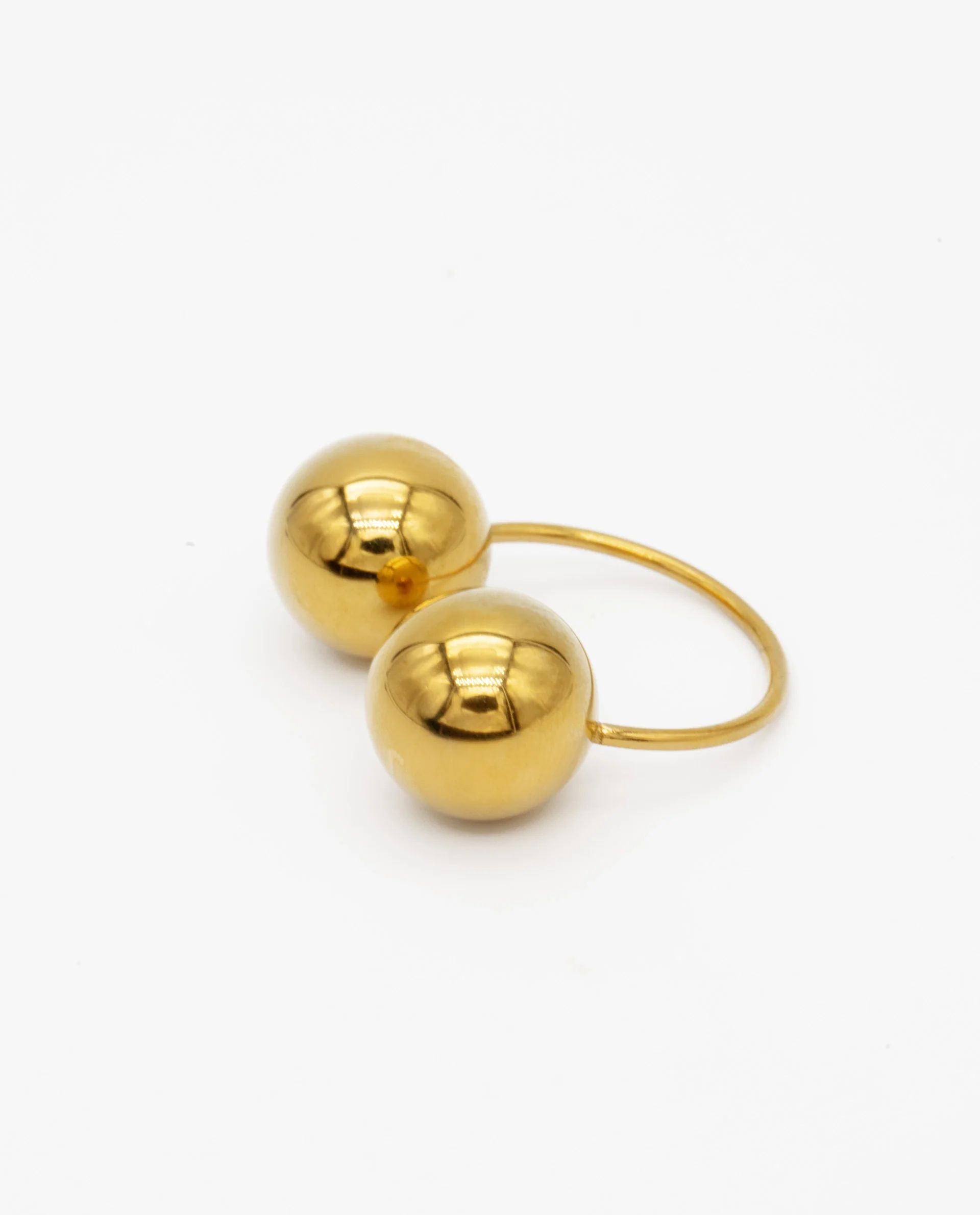 ANILLO SPHERES · ACERO BAÑO ORO - Image 3