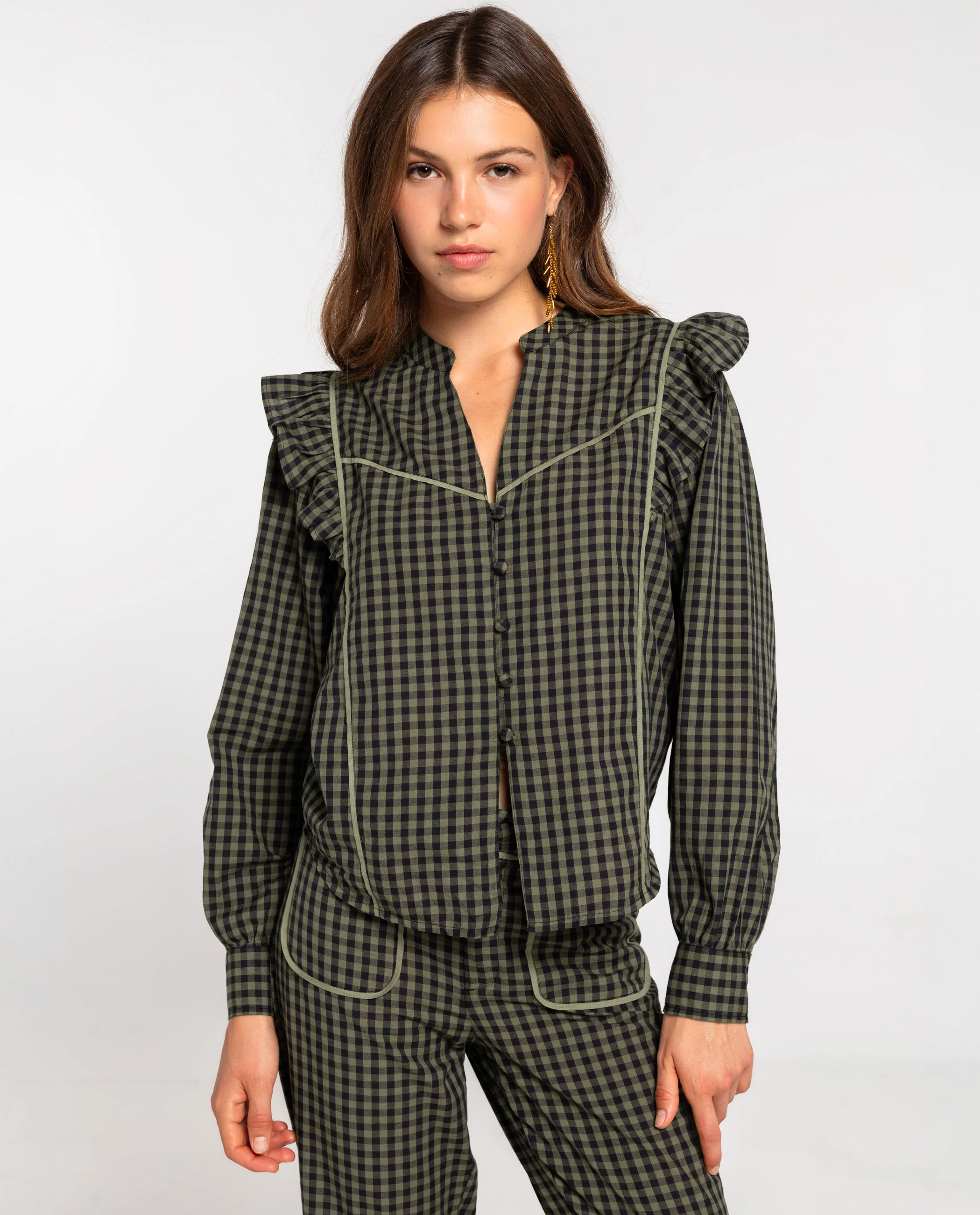 BLUSA FIRST COFFEE · CUADROS - Image 3