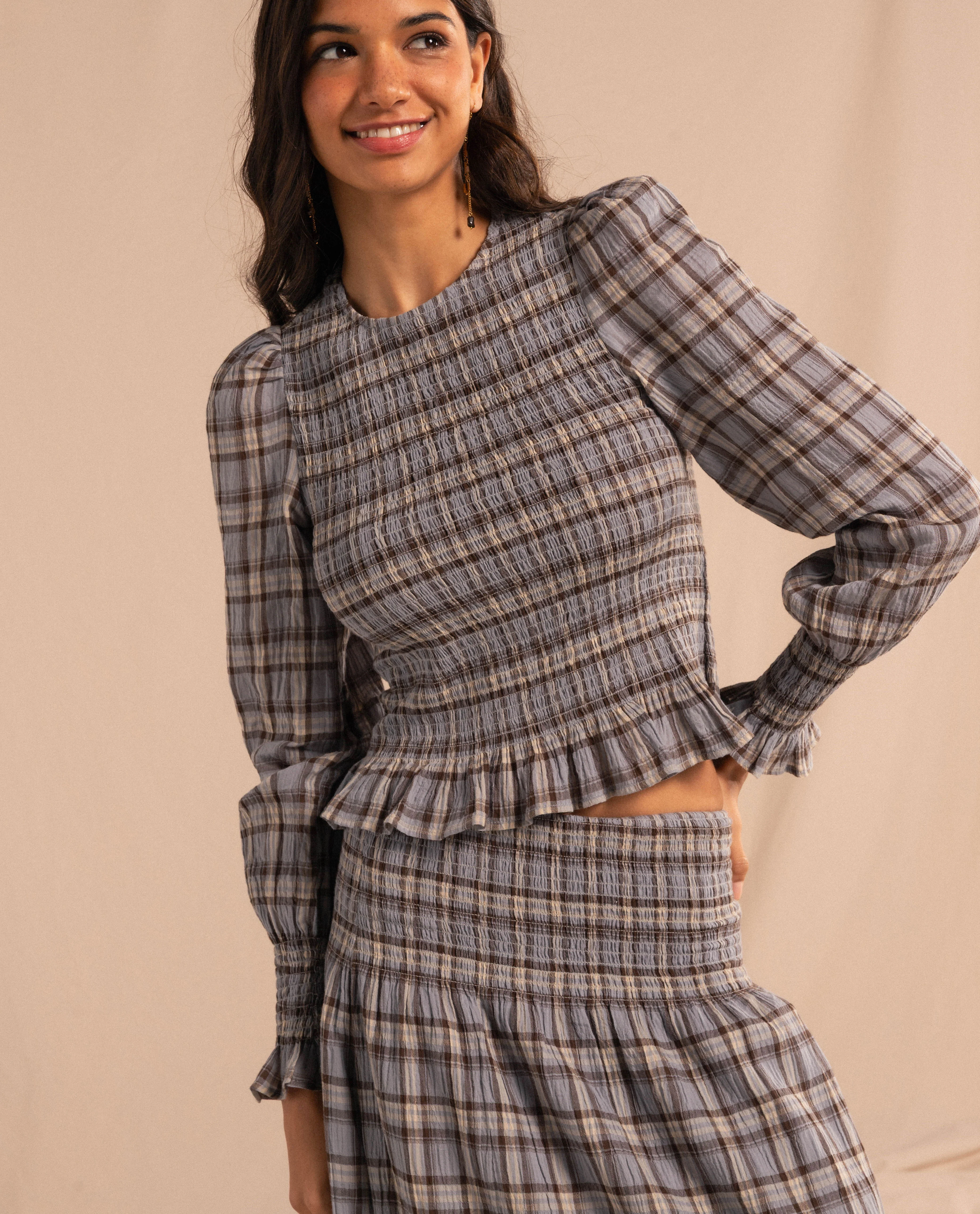 BLUSA AFTER SOLSTICE · CUADROS - Image 6