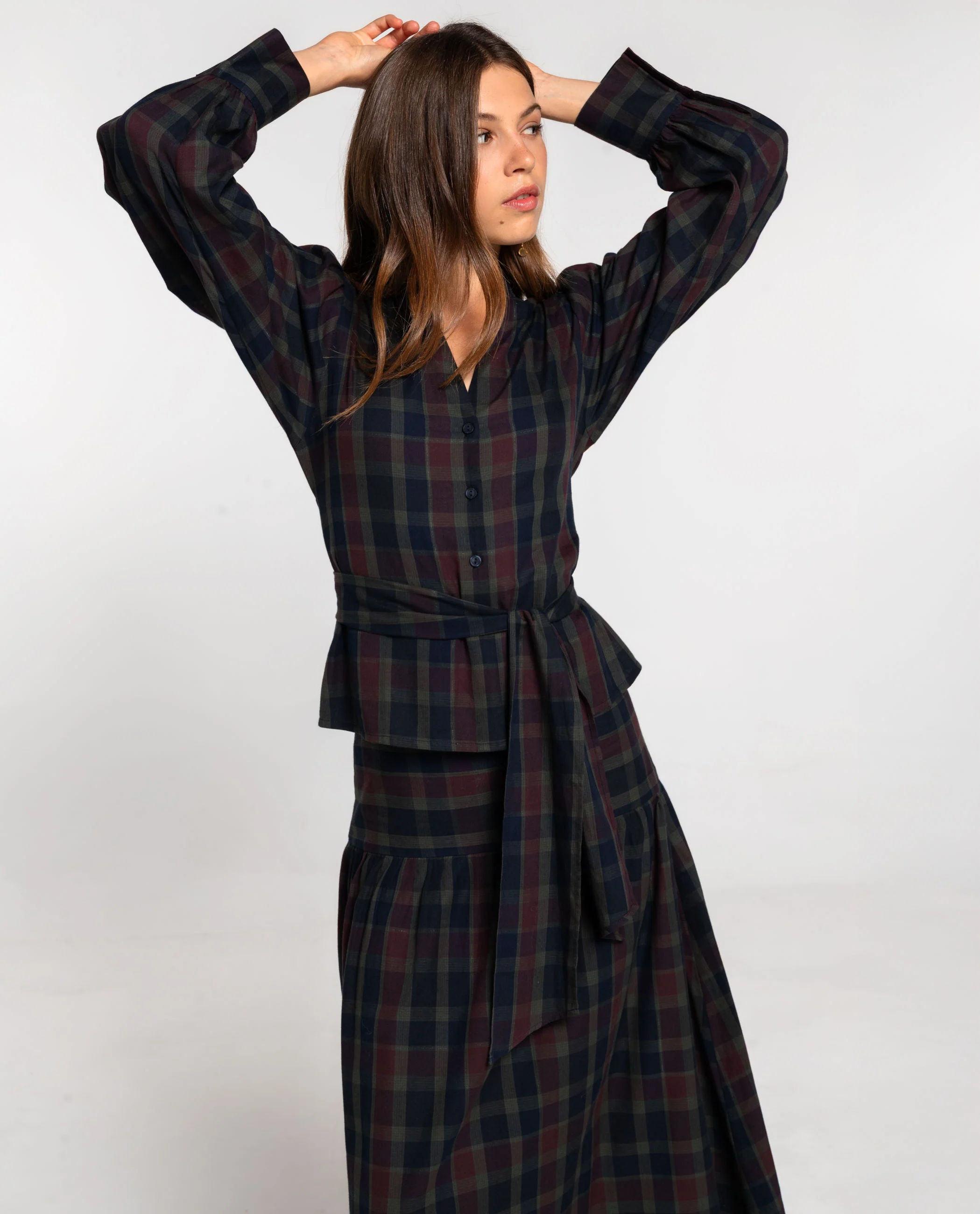 BLUSA TALK LATER · CUADROS TARTÁN - Image 8