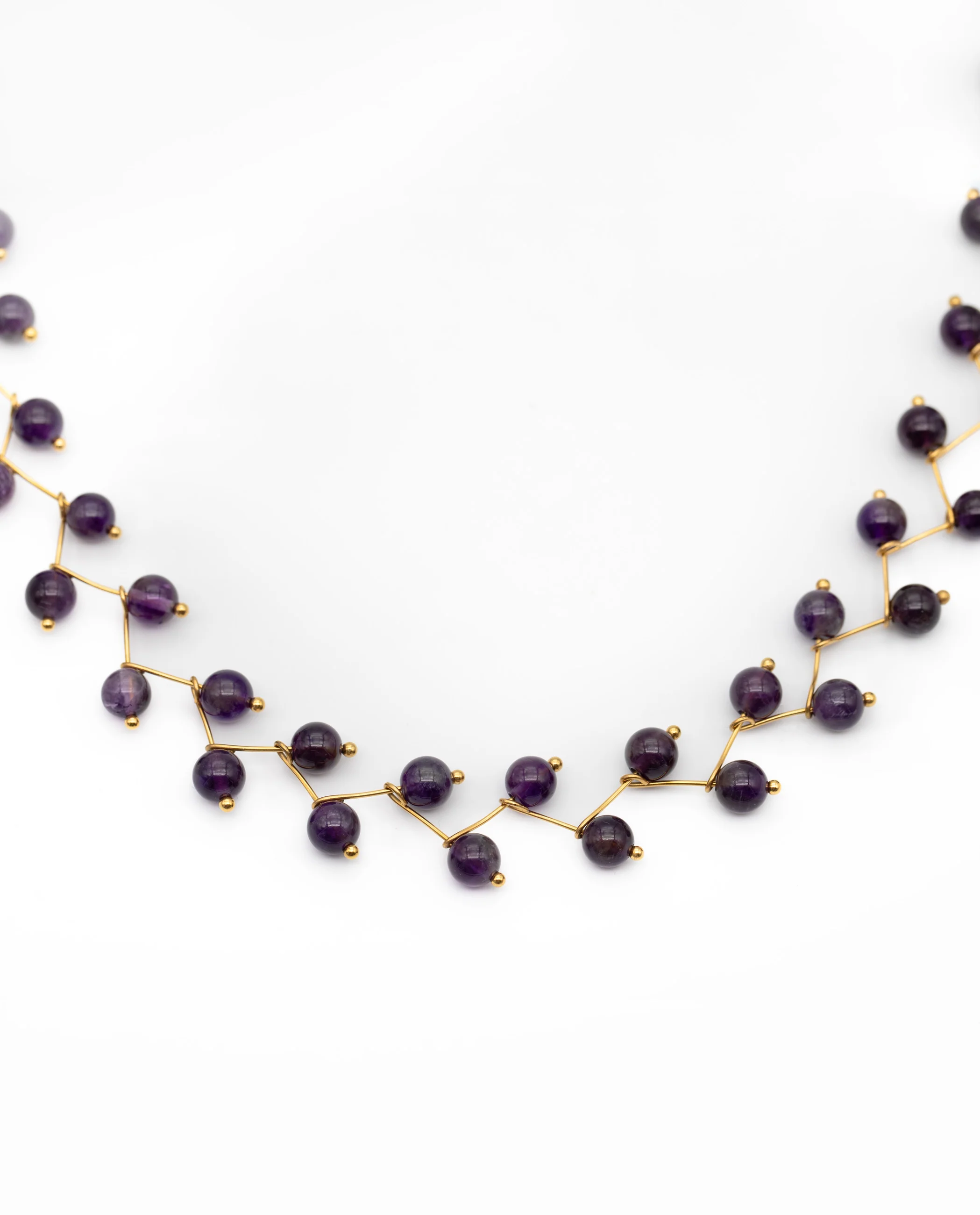 COLLAR ZIGY AMETHYST · ACERO BAÑO ORO - Image 4