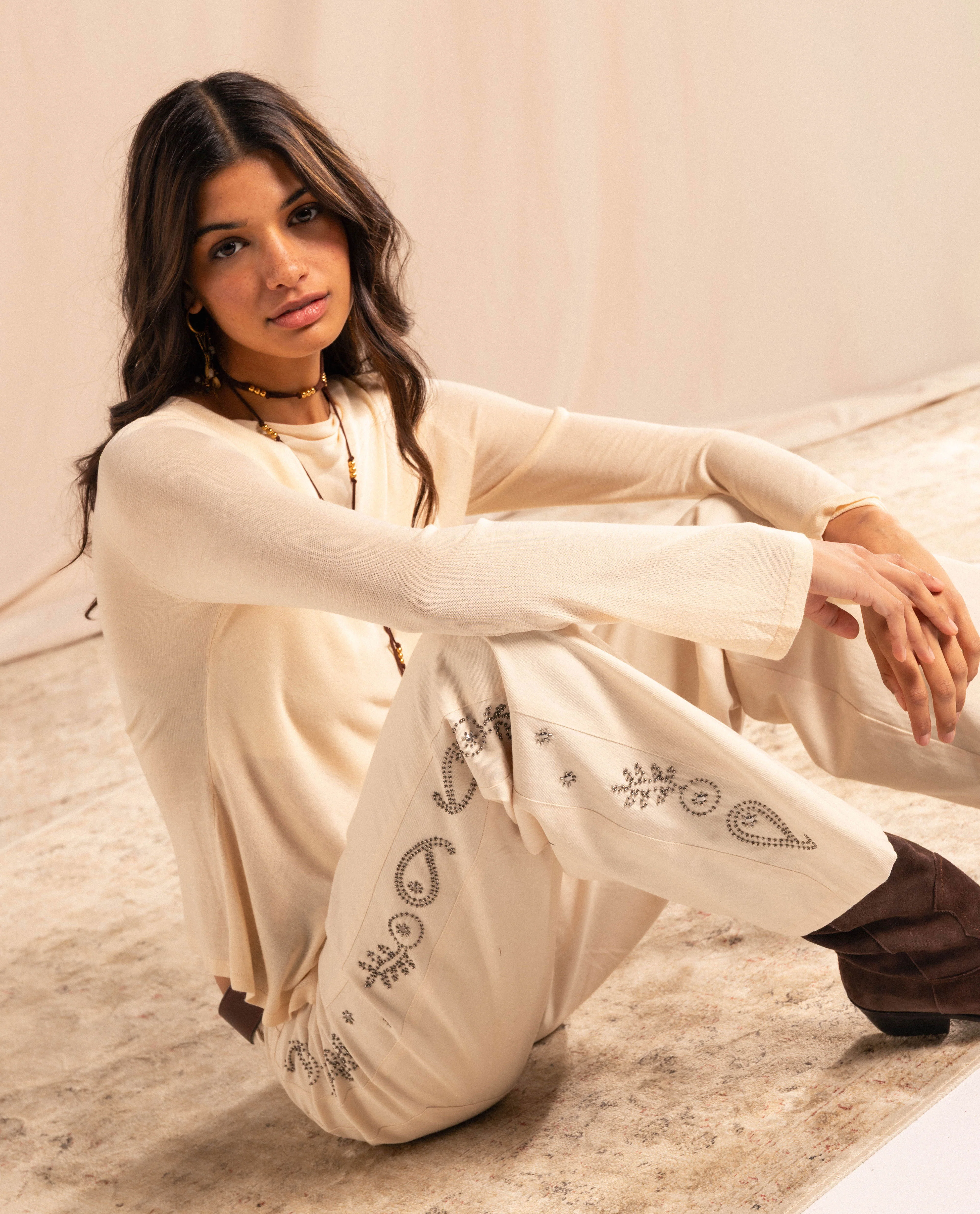 PANTALÓN JUST GIRLS · BEIGE - Image 3