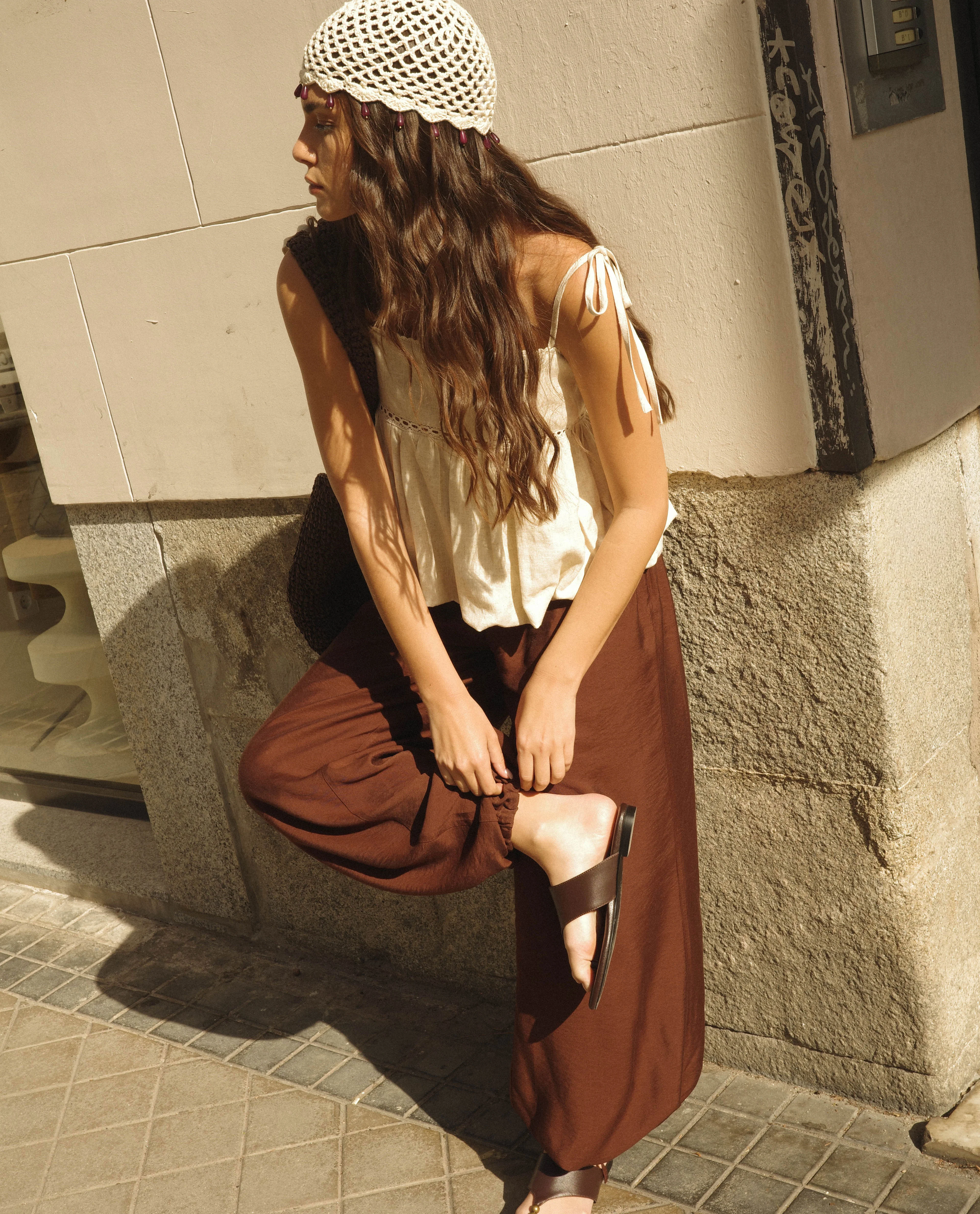 PANTALÓN SIDE BY SIDE · MARRÓN - Image 13