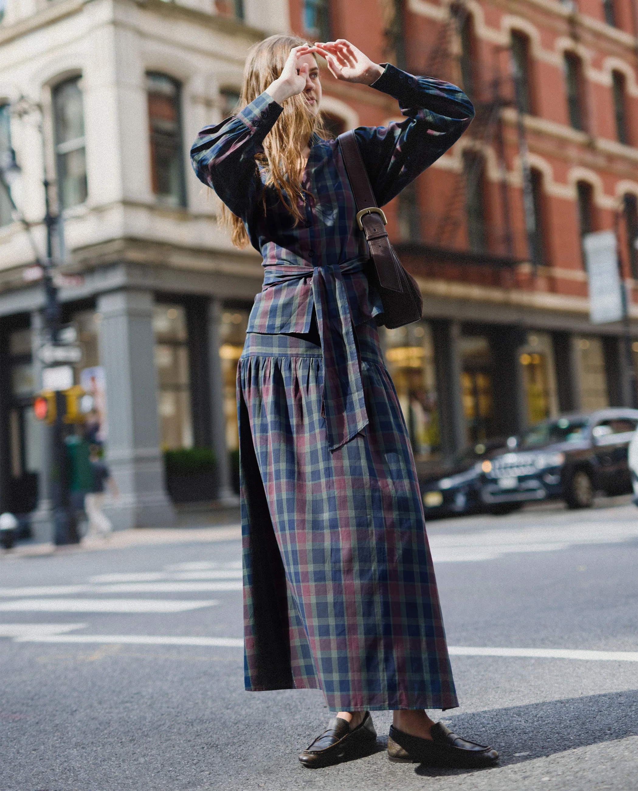 BLUSA TALK LATER · CUADROS TARTÁN - Image 4