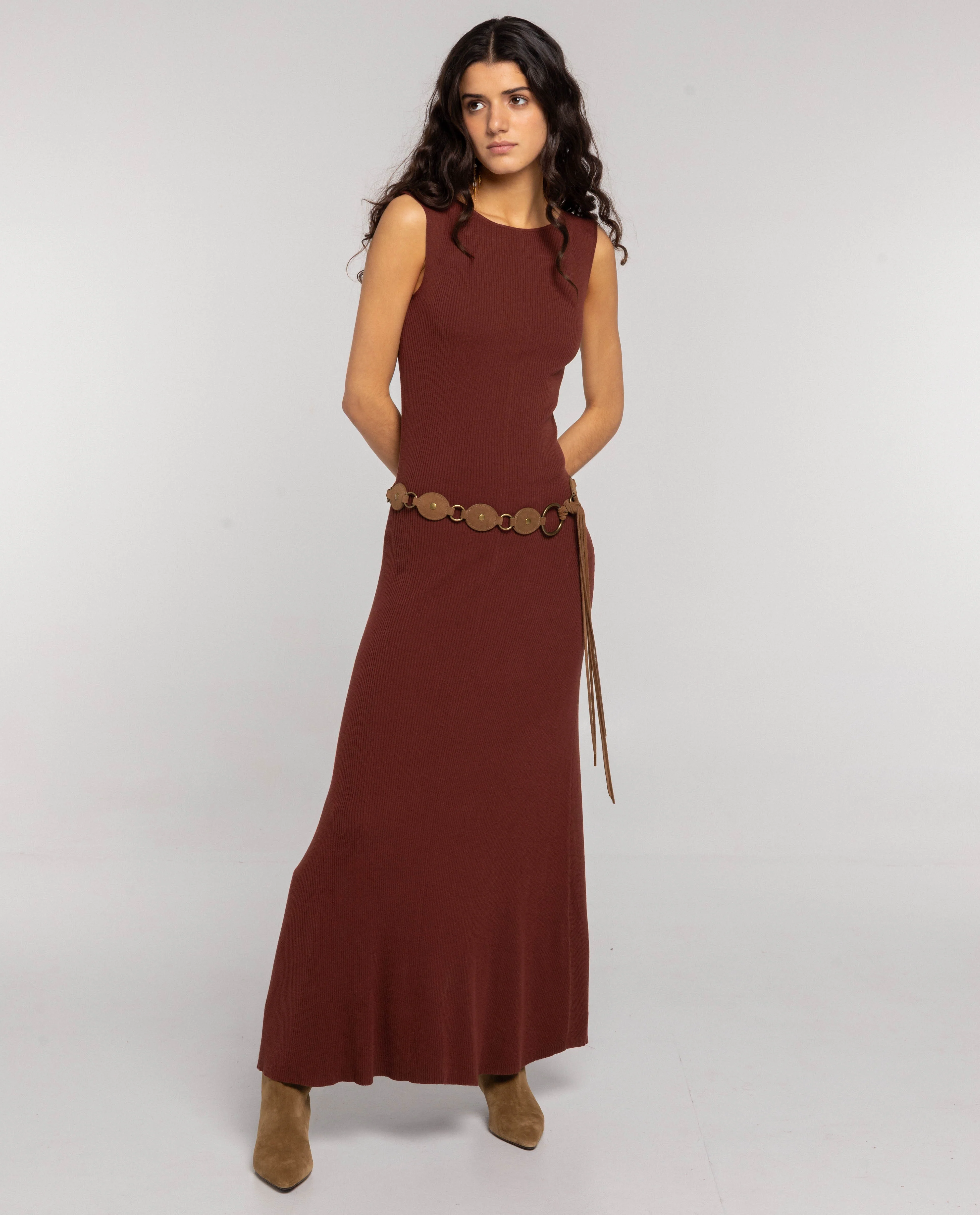 VESTIDO STARTING SOMEWHERE · MARRÓN - Image 3