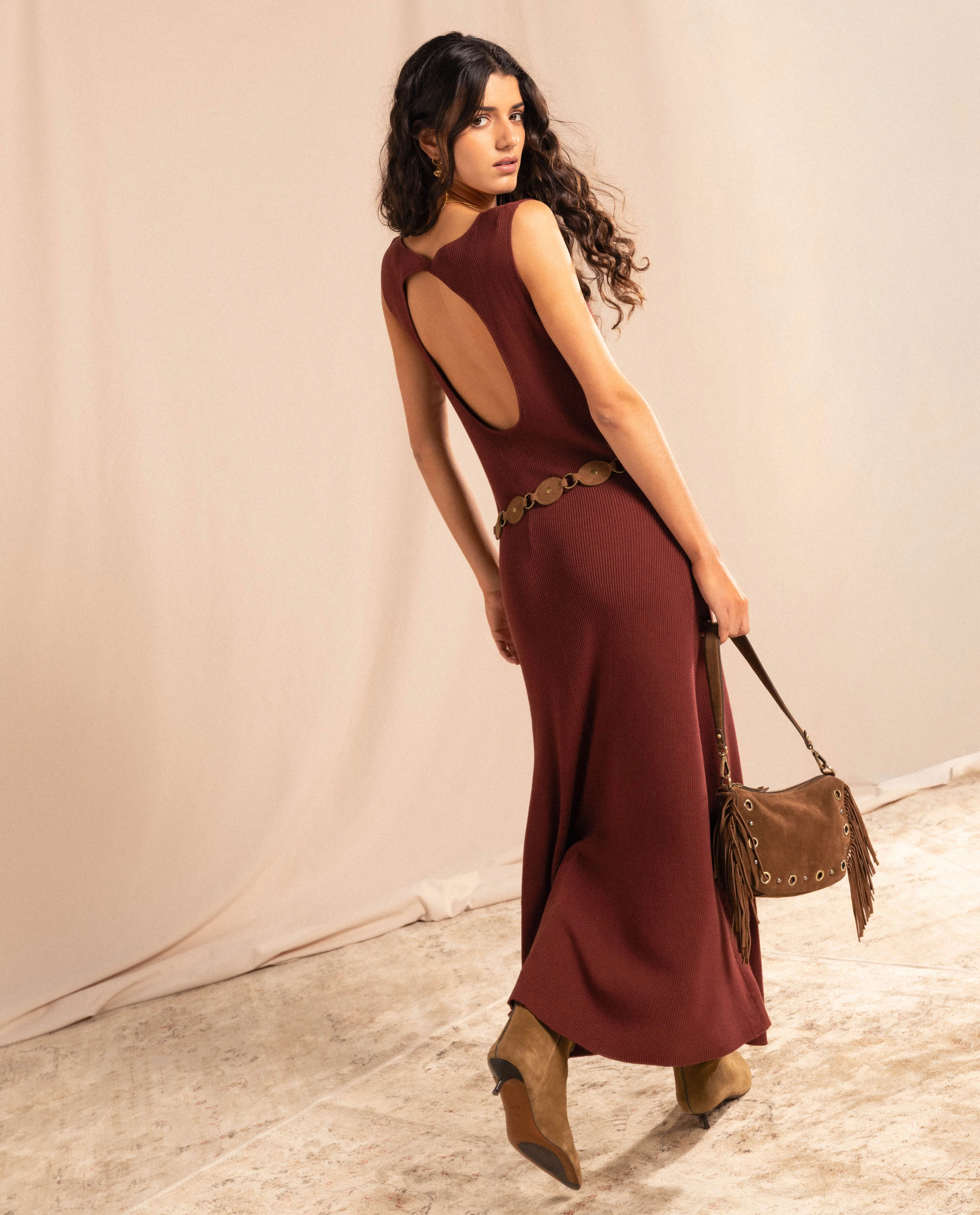 VESTIDO STARTING SOMEWHERE · MARRÓN - Image 7