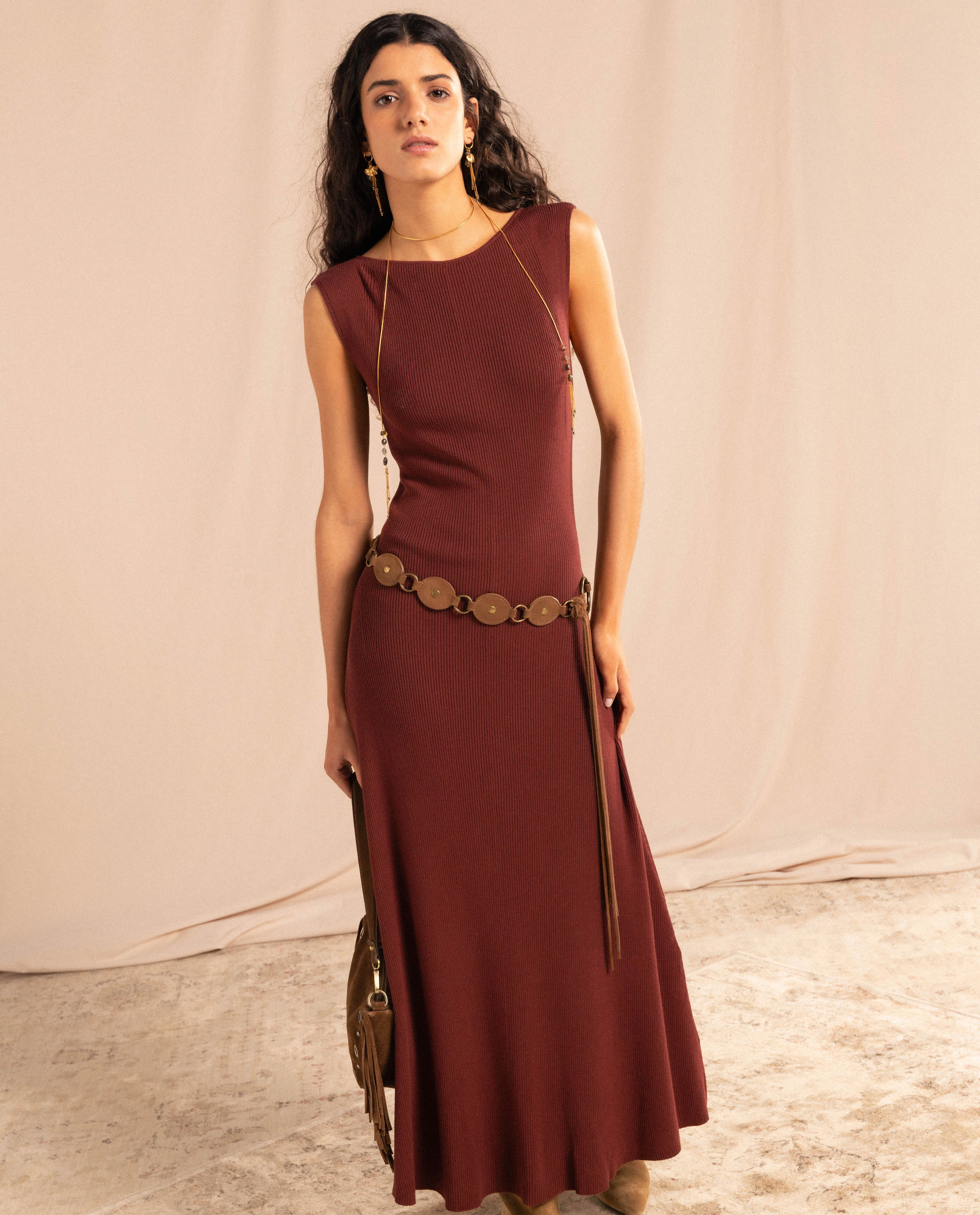 VESTIDO STARTING SOMEWHERE · MARRÓN - Image 8