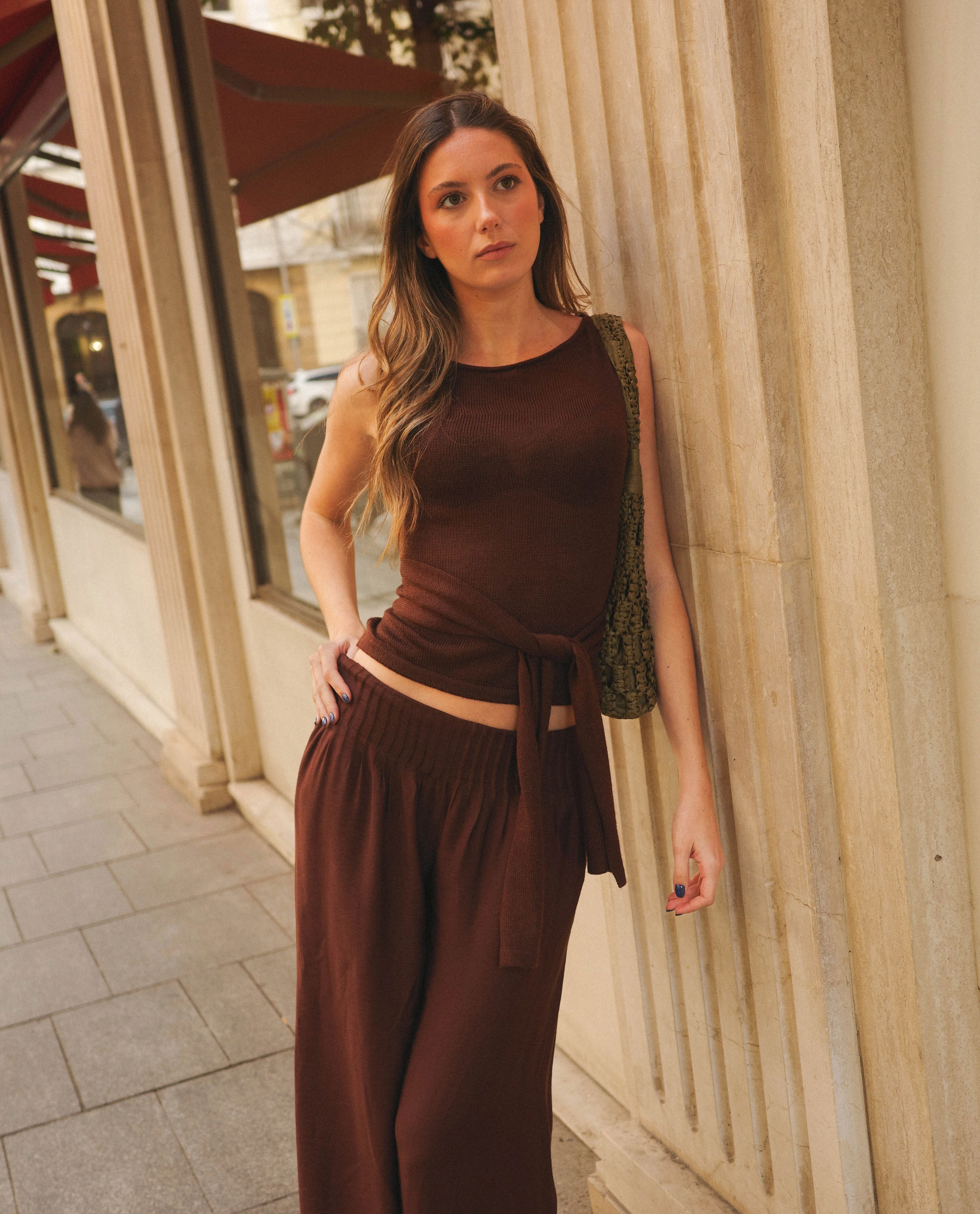 PANTALÓN SIDE BY SIDE · MARRÓN - Image 11