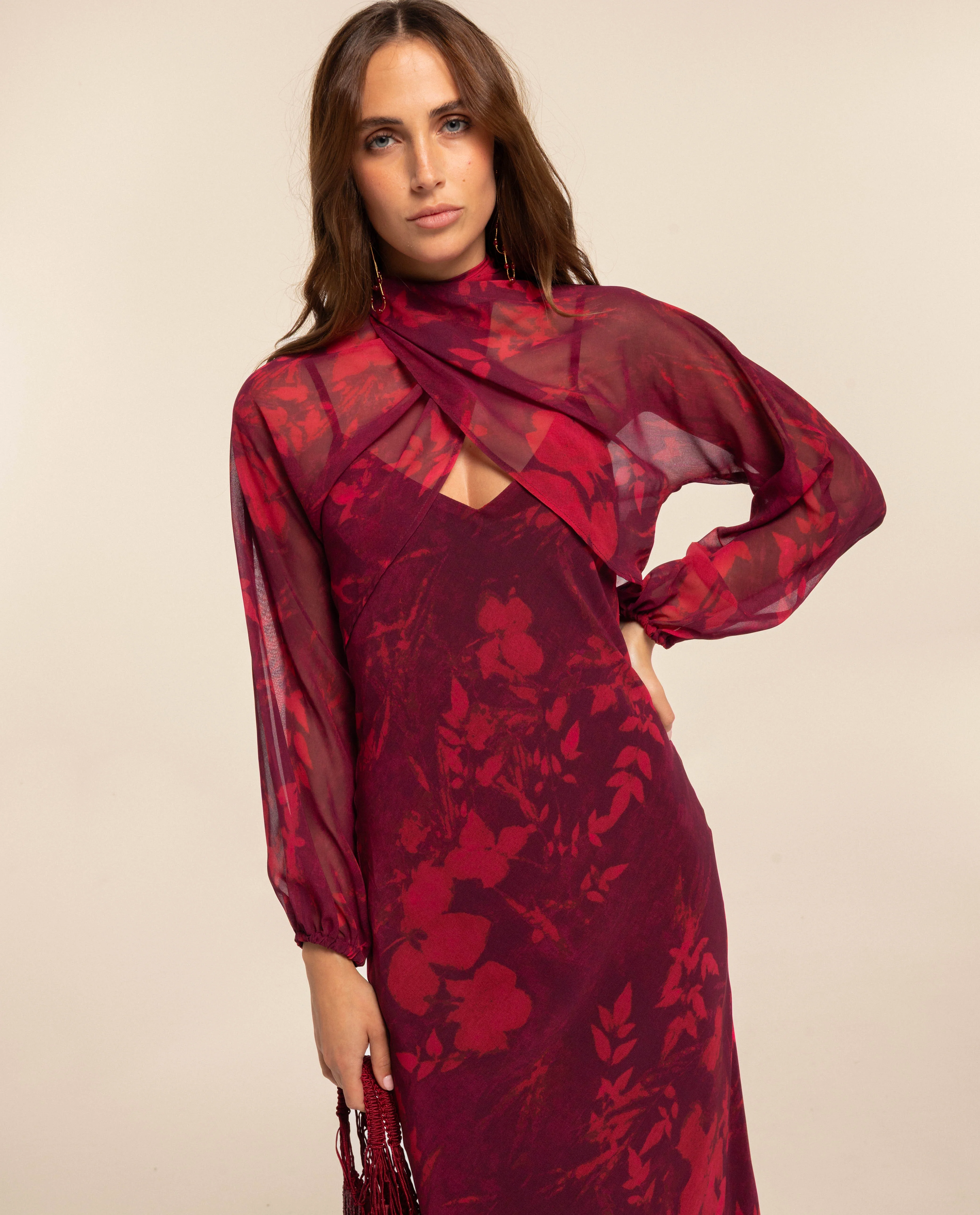 VESTIDO ADELA · GRANATE - Image 13