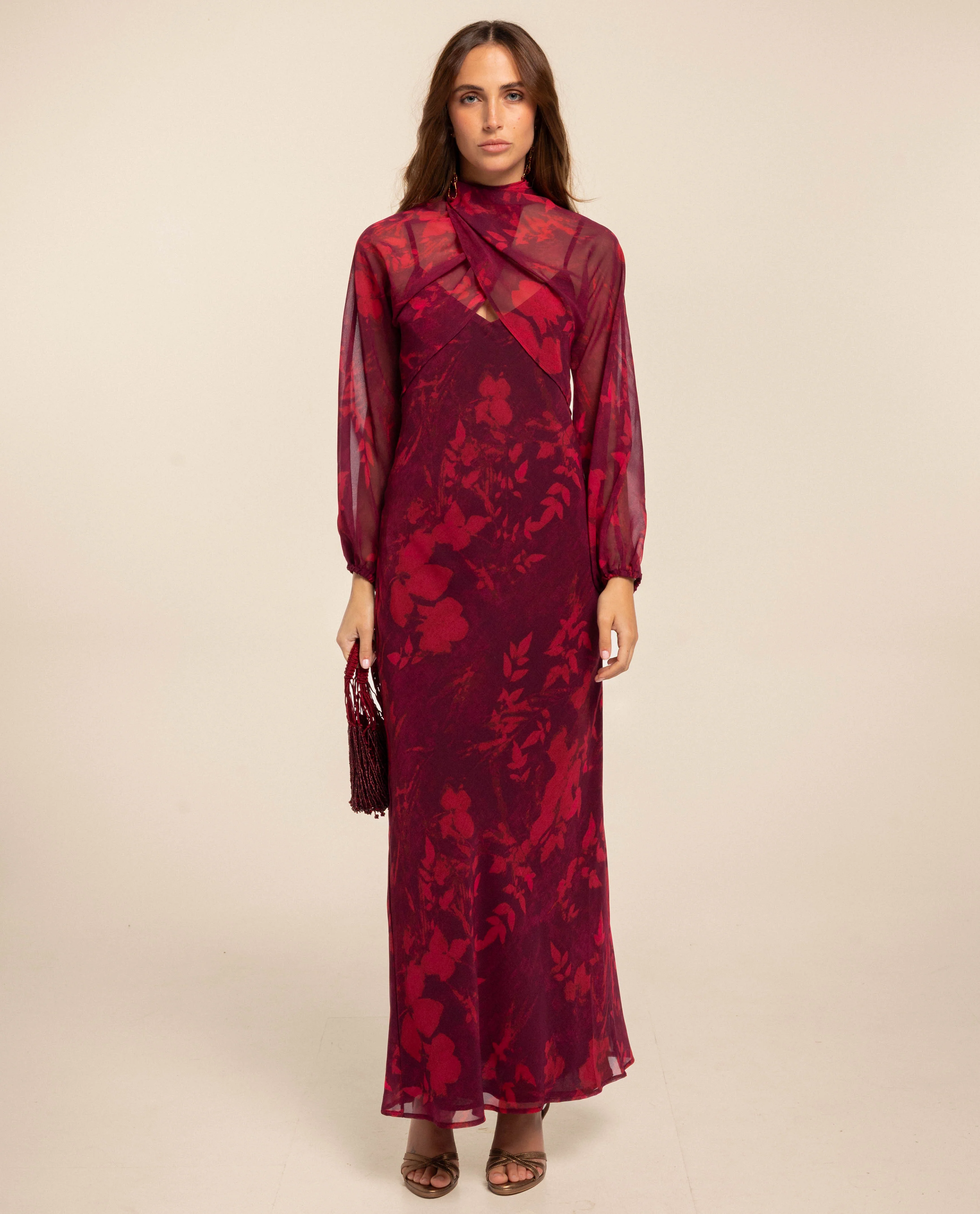 VESTIDO ADELA · GRANATE - Image 5