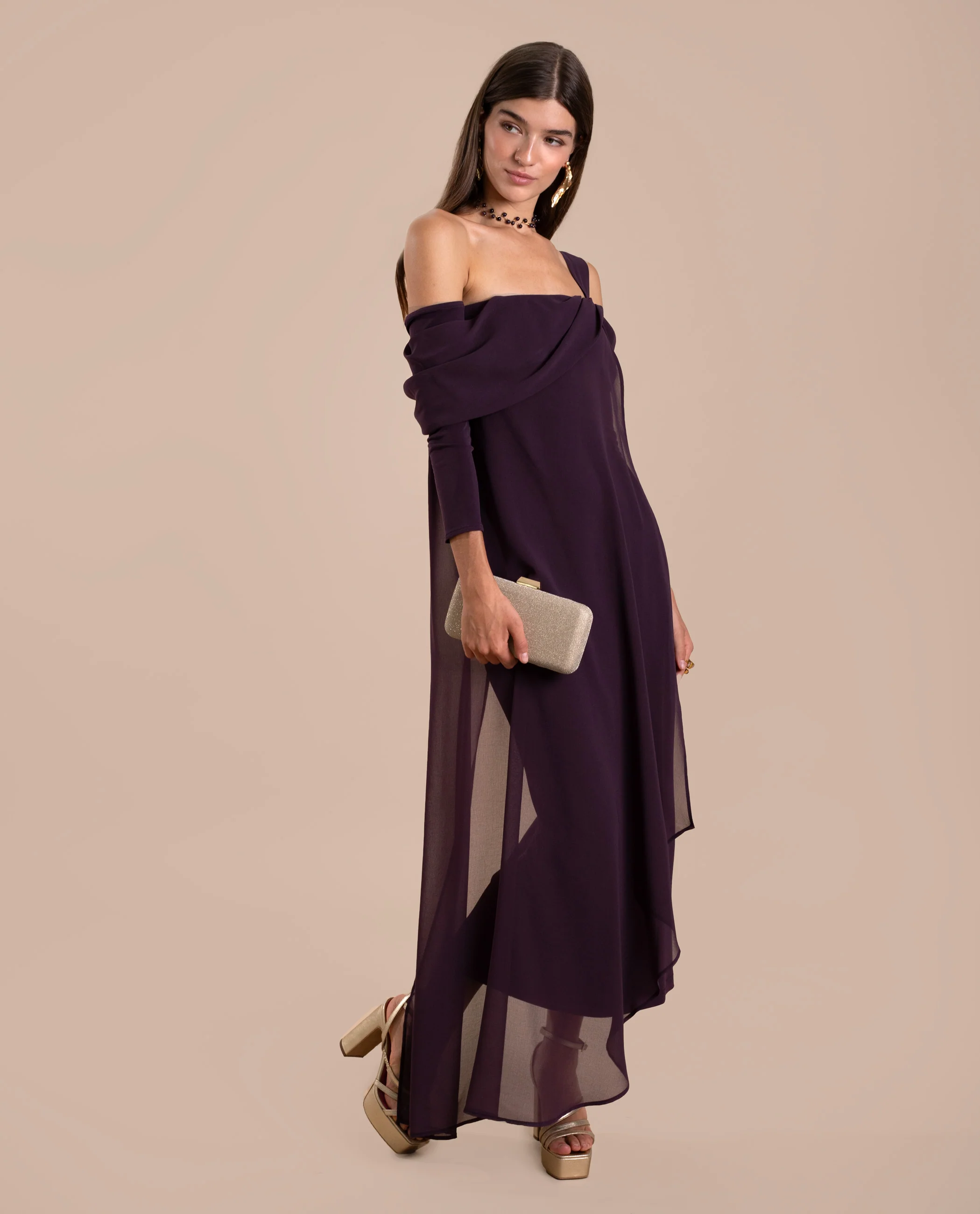 VESTIDO AMÉLIE · CIRUELA - Image 4